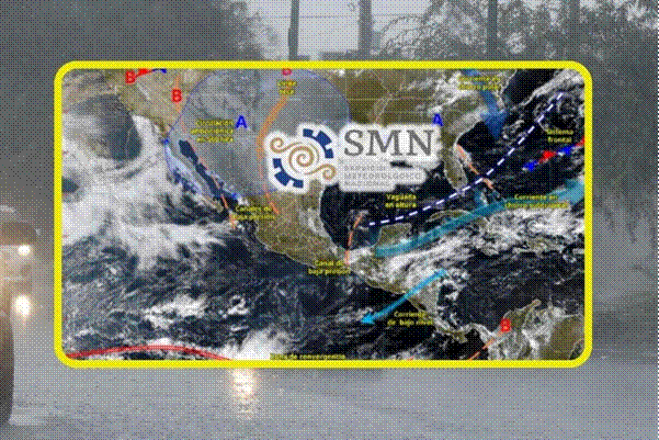 Descenso significativo de temperatura y presencia de chubascos en el norte de México