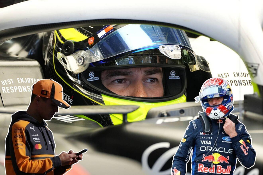 Sergio Pérez conduciendo el monoplaza de Cadillac F1 en el circuito de Suzuka