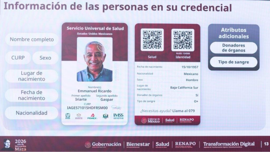 Credencial del Servicio Universal de Salud de México