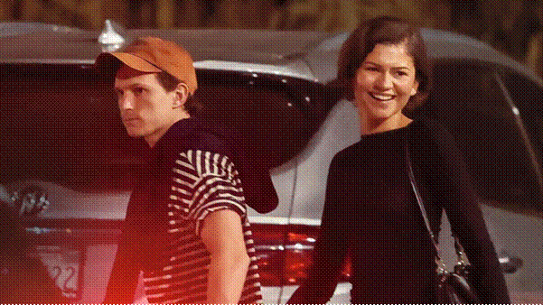 Zendaya y Tom Holland saliendo de un restaurante en Los Ángeles