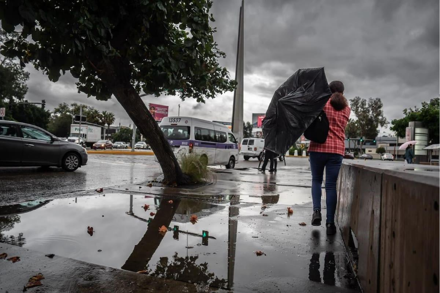 Gráfico de pronóstico de lluvias intensas y vientos por regiones